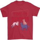 Time to Summon Cats Let's Summon Demons Mens T-Shirt Cotton Gildan Red