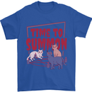 Time to Summon Cats Let's Summon Demons Mens T-Shirt Cotton Gildan Royal Blue