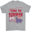 Time to Summon Cats Let's Summon Demons Mens T-Shirt Cotton Gildan Sports Grey