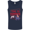 Time to Summon Cats Let's Summon Demons Mens Vest Tank Top Navy Blue