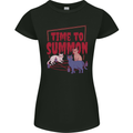 Time to Summon Cats Let's Summon Demons Womens Petite Cut T-Shirt Black