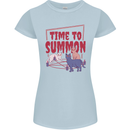 Time to Summon Cats Let's Summon Demons Womens Petite Cut T-Shirt Light Blue