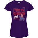 Time to Summon Cats Let's Summon Demons Womens Petite Cut T-Shirt Purple