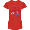 Time to Summon Cats Let's Summon Demons Womens Petite Cut T-Shirt Red
