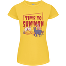 Time to Summon Cats Let's Summon Demons Womens Petite Cut T-Shirt Yellow