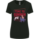 Time to Summon Cats Let's Summon Demons Womens Wider Cut T-Shirt Black