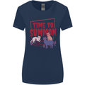 Time to Summon Cats Let's Summon Demons Womens Wider Cut T-Shirt Navy Blue