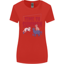 Time to Summon Cats Let's Summon Demons Womens Wider Cut T-Shirt Red