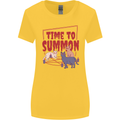 Time to Summon Cats Let's Summon Demons Womens Wider Cut T-Shirt Yellow