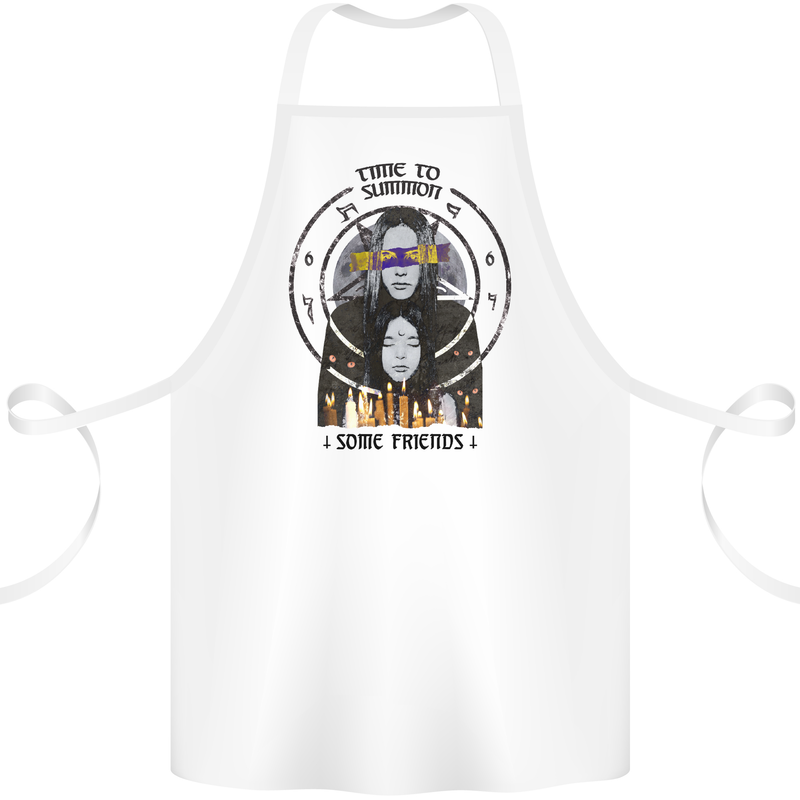 Time to Summon Some Friends Ouija Board Cotton Apron 100% Organic White