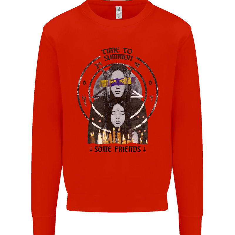 Time to Summon Some Friends Ouija Board Kids Sweatshirt Jumper Bright Red