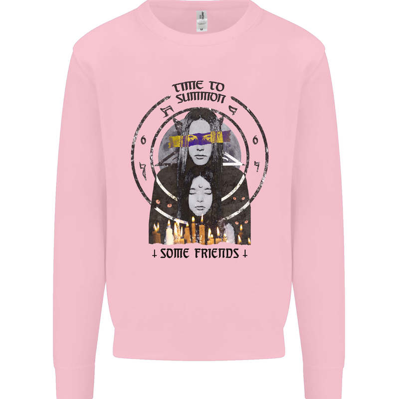Time to Summon Some Friends Ouija Board Kids Sweatshirt Jumper Light Pink