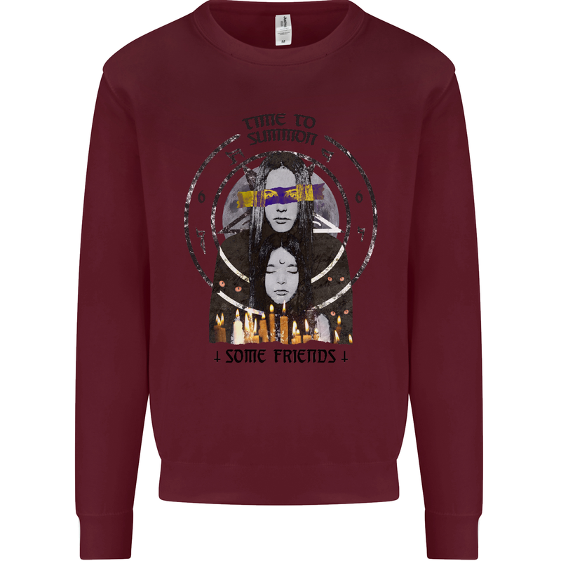 Time to Summon Some Friends Ouija Board Kids Sweatshirt Jumper Maroon