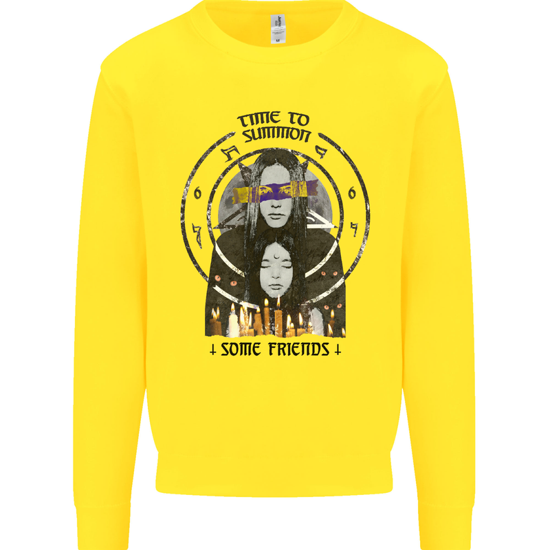 Time to Summon Some Friends Ouija Board Kids Sweatshirt Jumper Yellow