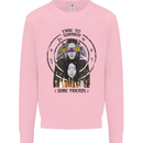 Time to Summon Some Friends Ouija Board Mens Sweatshirt Jumper Light Pink