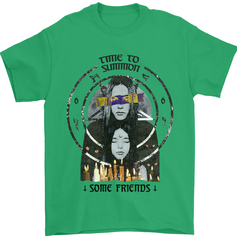 Time to Summon Some Friends Ouija Board Mens T-Shirt Cotton Gildan Irish Green