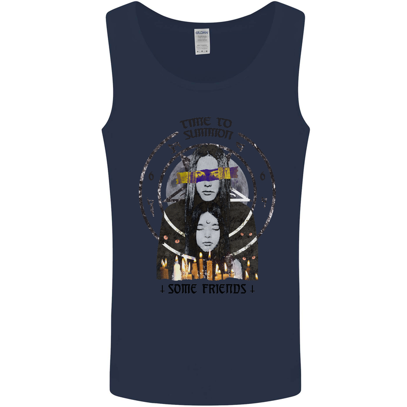 Time to Summon Some Friends Ouija Board Mens Vest Tank Top Navy Blue