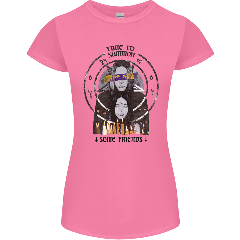 Time to Summon Some Friends Ouija Board Womens Petite Cut T-Shirt Azalea