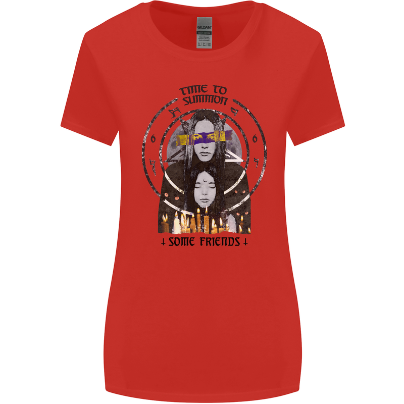 Time to Summon Some Friends Ouija Board Womens Wider Cut T-Shirt Red