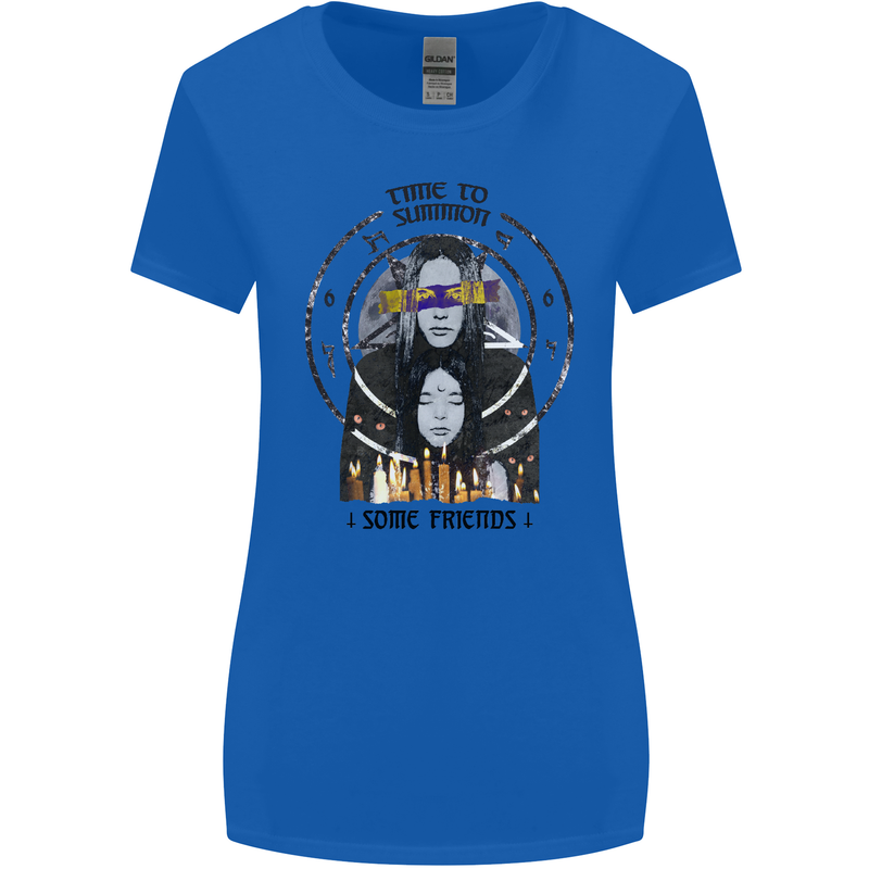 Time to Summon Some Friends Ouija Board Womens Wider Cut T-Shirt Royal Blue