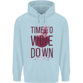 Time to Wine Down Funny Alcohol Childrens Kids Hoodie Light Blue