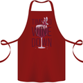Time to Wine Down Funny Alcohol Cotton Apron 100% Organic Maroon