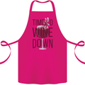Time to Wine Down Funny Alcohol Cotton Apron 100% Organic Pink