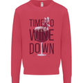 Time to Wine Down Funny Alcohol Kids Sweatshirt Jumper Heliconia