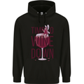 Time to Wine Down Funny Alcohol Mens 80% Cotton Hoodie Black