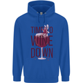 Time to Wine Down Funny Alcohol Mens 80% Cotton Hoodie Royal Blue