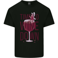 Time to Wine Down Funny Alcohol Mens Cotton T-Shirt Tee Top Black