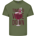 Time to Wine Down Funny Alcohol Mens Cotton T-Shirt Tee Top Military Green