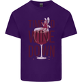 Time to Wine Down Funny Alcohol Mens Cotton T-Shirt Tee Top Purple