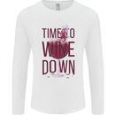 Time to Wine Down Funny Alcohol Mens Long Sleeve T-Shirt White
