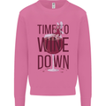 Time to Wine Down Funny Alcohol Mens Sweatshirt Jumper Azalea
