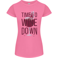 Time to Wine Down Funny Alcohol Womens Petite Cut T-Shirt Azalea