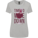 Time to Wine Down Funny Alcohol Womens Wider Cut T-Shirt Sports Grey
