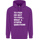 To Fish or Not to? What a Stupid Question Childrens Kids Hoodie Purple