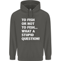 To Fish or Not to? What a Stupid Question Childrens Kids Hoodie Storm Grey