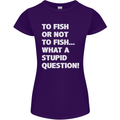 To Fish or Not to? What a Stupid Question Womens Petite Cut T-Shirt Purple