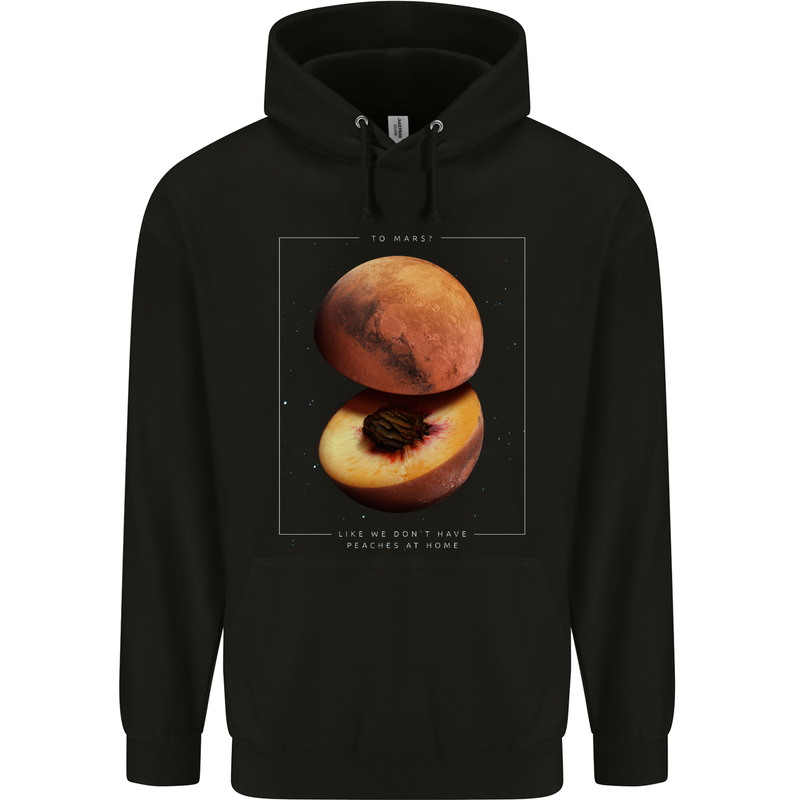 To Mars Peaches Space Planets Cosmos Childrens Kids Hoodie Black