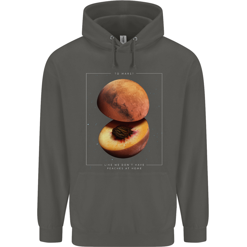 To Mars Peaches Space Planets Cosmos Childrens Kids Hoodie Storm Grey