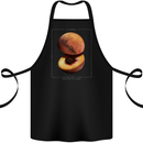 To Mars Peaches Space Planets Cosmos Cotton Apron 100% Organic Black