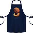 To Mars Peaches Space Planets Cosmos Cotton Apron 100% Organic Navy Blue