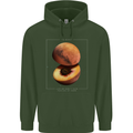 To Mars Peaches Space Planets Cosmos Mens 80% Cotton Hoodie Forest Green