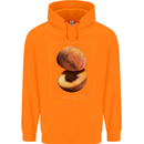 To Mars Peaches Space Planets Cosmos Mens 80% Cotton Hoodie Orange