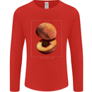 To Mars Peaches Space Planets Cosmos Mens Long Sleeve T-Shirt Red