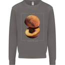To Mars Peaches Space Planets Cosmos Mens Sweatshirt Jumper Charcoal