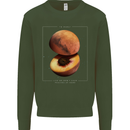 To Mars Peaches Space Planets Cosmos Mens Sweatshirt Jumper Forest Green