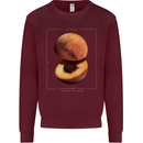 To Mars Peaches Space Planets Cosmos Mens Sweatshirt Jumper Maroon